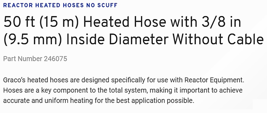 GRACO HEATED HOSE